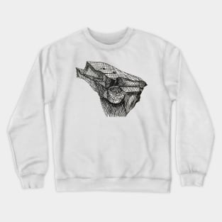 Crosshatched Black and White Still Life Crewneck Sweatshirt